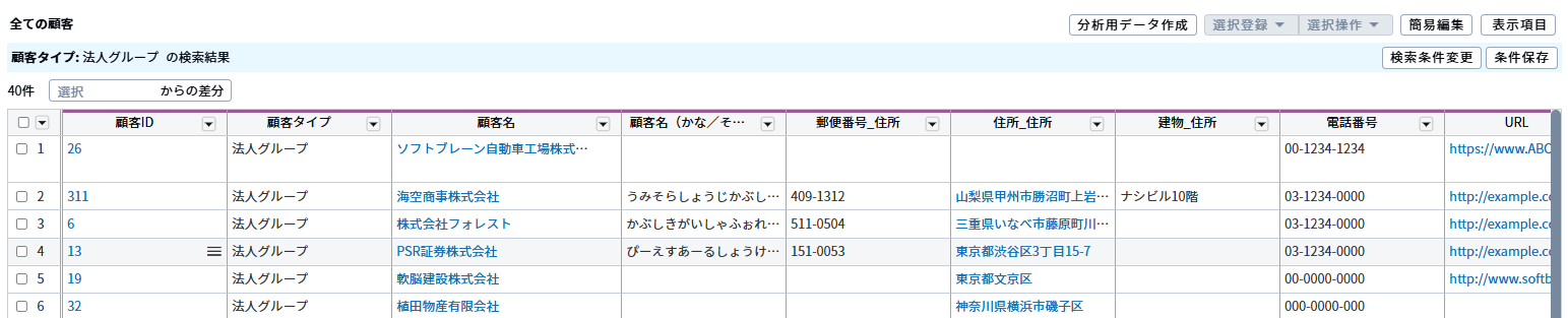 チェックボックス・プルダウン項目